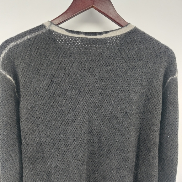 Kokun Cashmere Knit Gray Long Crewneck Sweater Size XL - Picture 5 of 6